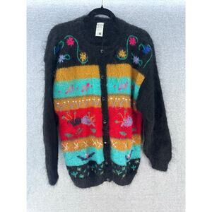 Vintage Esse-Elle Women's sz S (M/L) Hand Made Italian Mohair Sweater Oversized